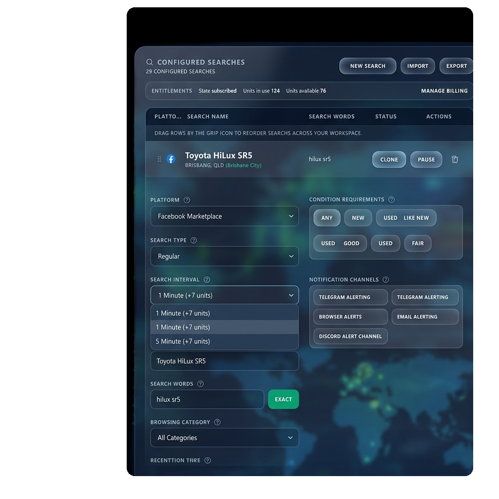 Classifindr search configuration for Trade Me New Zealand categories and rules